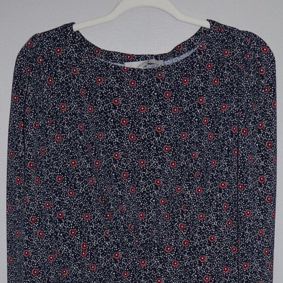 LOFT Outlet Dresses & Skirts - Loft Outlet Navy & White Floral Marais-A-Line Dres